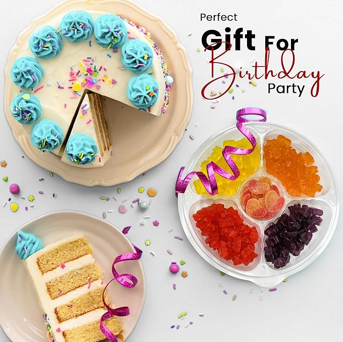 NY Spice Shop Gummy Bears Assorted Candy with Sour Peach Hearts Tray Gift Pack - Variety Pack - 2 Pounds Chewy Trendy Treat Snacks Bulk