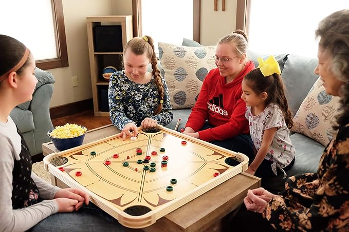 Carrom Board Game Set — Large Board Games for Adults & Children — Over 85 Board Games for Family Game Night — All in One Board Game Set