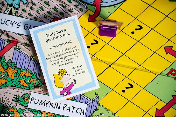 CLUE: Peanuts Board Game, Solve The Mystery of Linus's Missing Blanket with Charlie Brown, Snoopy, & Friends, Explore Iconic Locations Like Lucy’s Booth & Charlie’s House, Officially Licensed Game