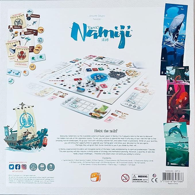 Namiji: Tokaido Universe Strategy Board Game for 2-5 Players Ages 8+, 45 Min Playtime by Funforge