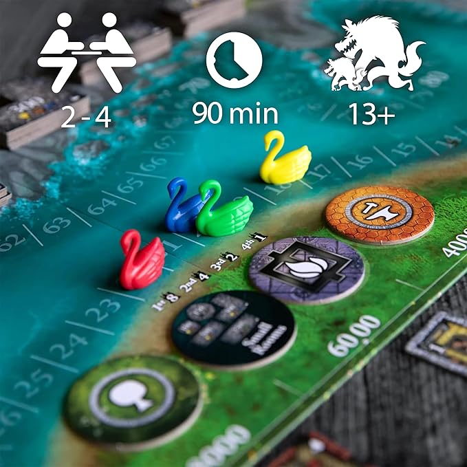 Castles of Mad King Ludwig 2nd Edition - Beautiful Award-Winning Family Strategy Board Game for Families, Adults, Kids - from The Creators of One Night Ultimate Werewolf - Build Neuschwanstein Castle