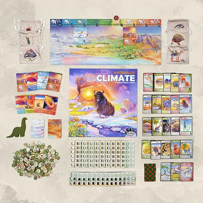 Northstar Game Studio - Evolution Climate Board Game - Includes Climate Expansion | Create Species in This Strategy Game for Adults, Teens and Families | 2-6 Players, Age 12+