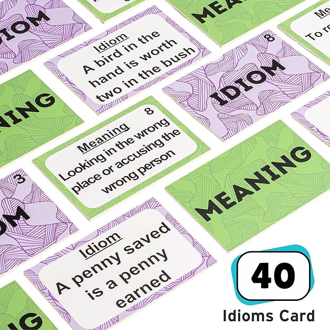Assistex 2 in 1 Matching Memory Card Games for Seniors - Brain Game for Dementia Patients - Adult Memory Game for Seniors - Lyric and Idiom Cards for Alzheimer and Dementia Patients, 40 Cards Each