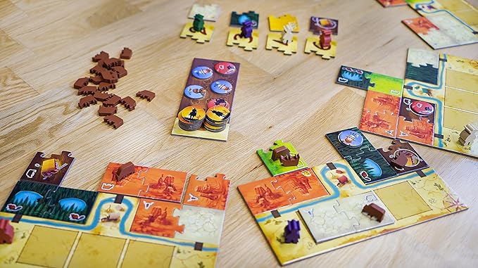 Strategy Board Game, Kingdomino Mechanic with a Twist, Tabletop Game for Kids Teens Adults and Family Game Nights, Ages 8+, 2-4 Players, Moon River by Blue Orange Games