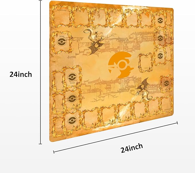 Playmat for Trading Card Game – 2-Player Trainer Mat with 31 Damage Counters and Professional Storage Bag