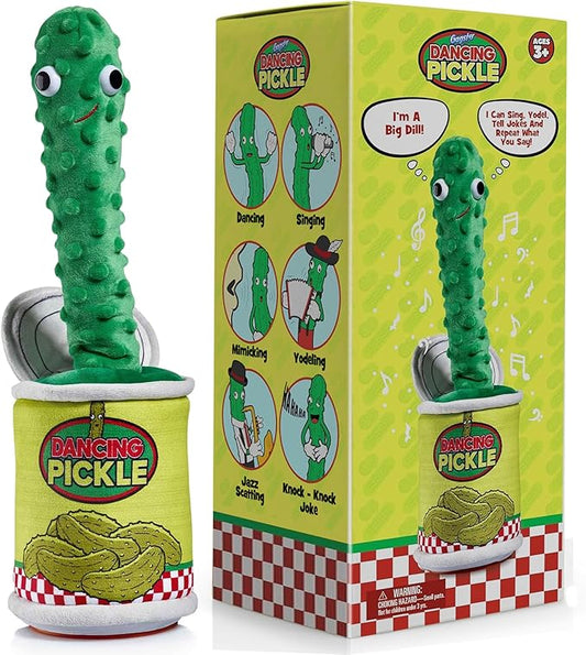 Gagster Dancing Pickle – Sings, Repeats What You Say & Tells Jokes – Hilarious Electronic Yodeling Pickle – Dance, Weird Random Stuff for Anyone Who Loves Funny Gag Gifts