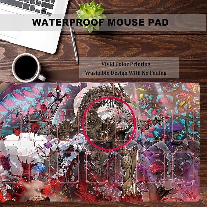 ygo playmat Gaming Competition Pad Mat Card Binder Deck 23.6x13.7in