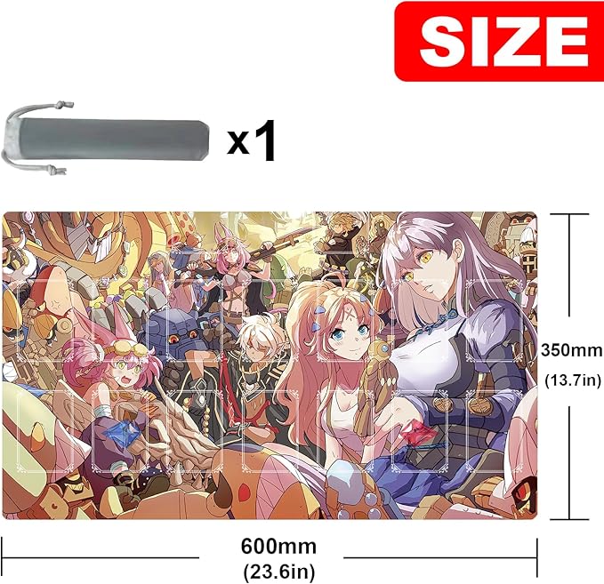 ygo playmat Gaming Competition Pad Mat Card Binder Deck 23.6x13.7in