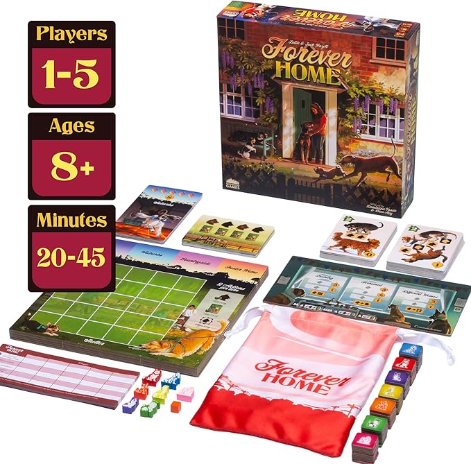 Forever Home: A Game of Second Chances for Shelter Dogs by Birdwood Games, Family Board Game, Blue