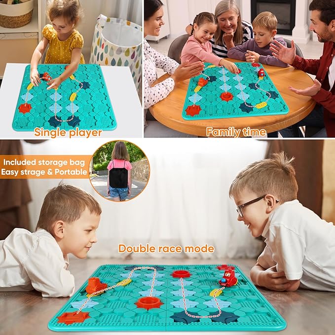 STEM Board Game for Kids, Logical Road Builder Games,Toys for Kids 4 5 6 7 8 Year Old,Large Educational Smart Brain Teasers Puzzles Toys, Birthday Gifts for Kids Boys Girls Age 4-8 Year Old