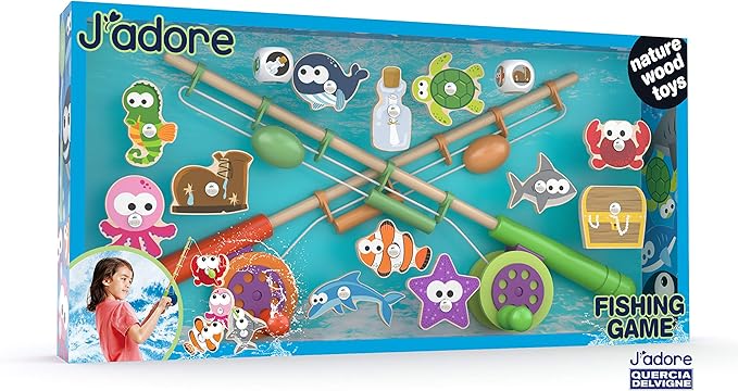 J'adore Wooden Magnetic Fishing Game Toy