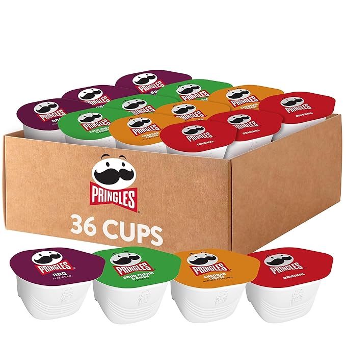 Pringles Potato Crisps Chips, Snack Stacks, Lunch Snacks, Office and Kids Snacks, Variety Pack (36 Cups)