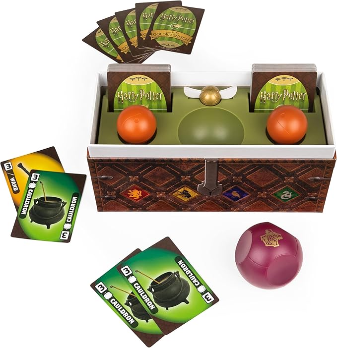 Harry Potter Catch The Golden Snitch, A Quidditch Board Game for Witches, Wizards and Muggles, Family Game Ages 8 & up
