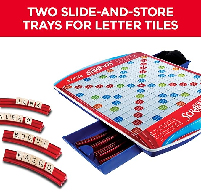 Hasbro Gaming Scrabble Deluxe Edition Board Game, (Amazon Exclusive)