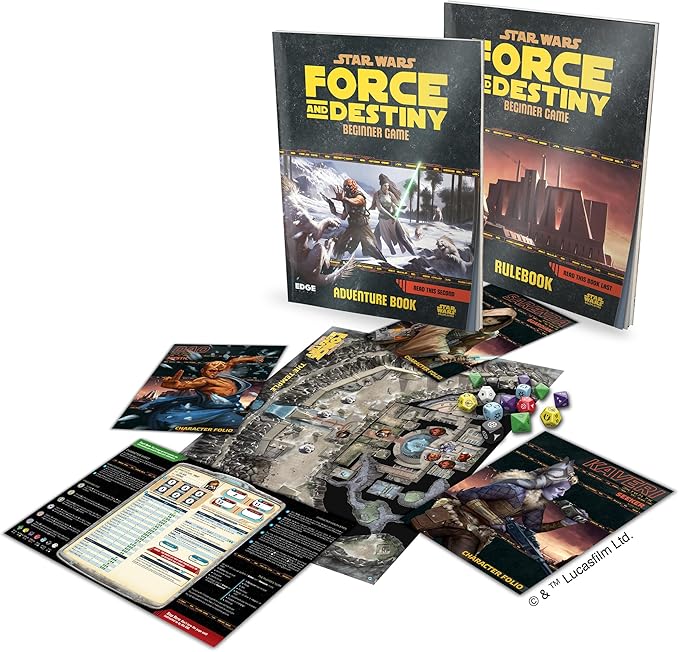 EDGE Studio Star Wars - Force and Destiny: Beginner Game Ignite Your Lightsabers and Discover Your Force Destiny! Sci-Fi Roleplaying Game, Ages 10+, 3-5 Players, 1 Hour Playtime, Made