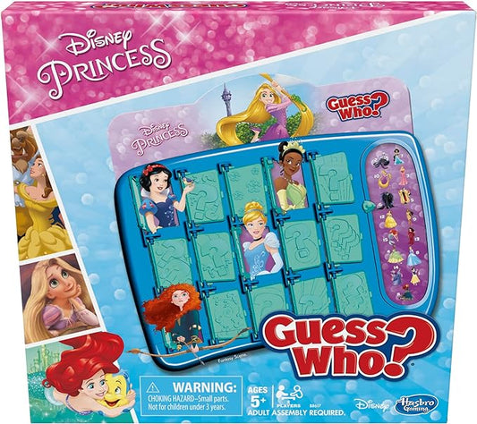Hasbro Gaming Guess Who? Disney Princess Edition Kids Board Game, Fun Game for Families and Kids Ages 5 and Up, Preschool Games (Amazon Exclusive)