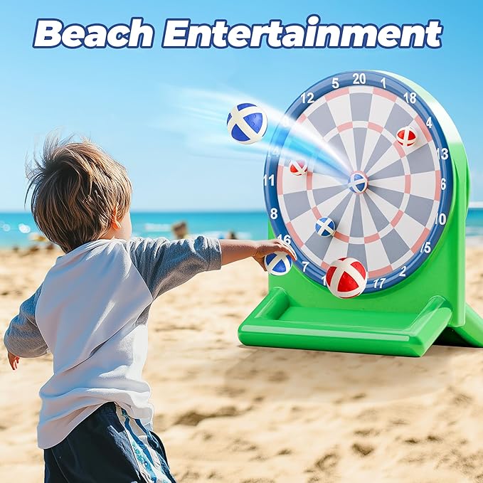 iPlay, iLearn Pool Wave Kids Fun Pool Toys, Inflatable Dart Board Water Game, Swimming Pool Floats, Beach Yard Outdoor Play, Cool Summer Party Gift for 6 7 8 9 10 12 Year Old Boy Girl Teen Adult-Green