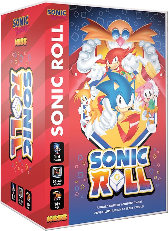 KESS - Sonic Roll Board Game: Roll Through 4 Classic Zones, 1-4 Players Thrilling Tabletop Adventure Game for Ages 14+
