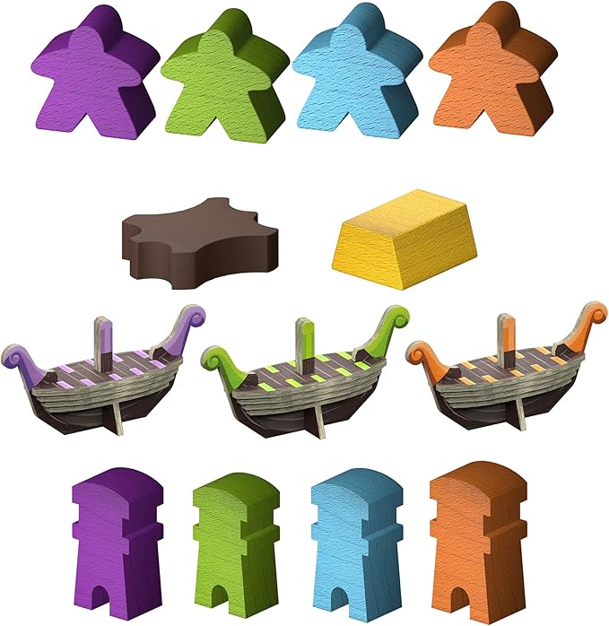 Karvi Board Game - Viking Saga of Raiding and Trading! Epic Adventure Game, Strategy Game for Kids & Adults, Ages 12+, 2-4 Players, 120 Min Playtime, Made by Hans im Glück