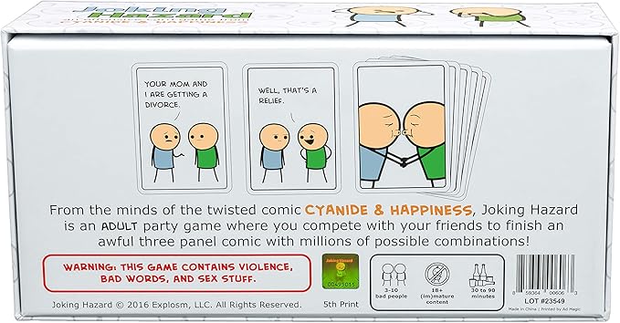 Joking Hazard by Cyanide & Happiness - a funny comic building party game for 3-10 players, great for game night