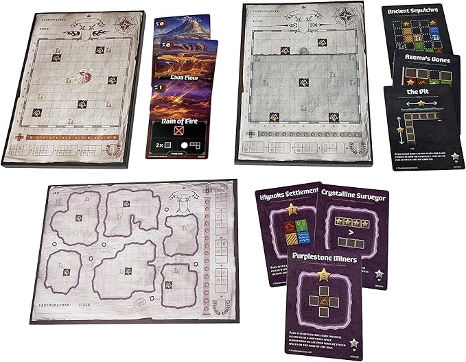 Cartographers Map Pack Collection - Expansion Map Set Contains Nebblis, Affril & Undercity, Ages 10+, 1-75 Players, 30-45 Minutes