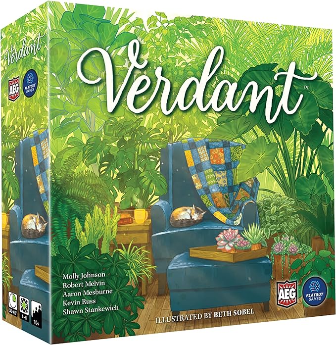AEG & Flatout Games | Verdant - A Board Game for the Houseplant Collector | From the Creators of Cascadia | Easy to Learn | Quick to Play | Ages 10+ | 1-5 Players
