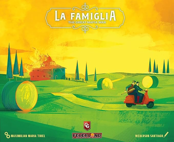 Capstone Games La Famiglia: The Great Mafia War - Capstone Games, 2-vs-2 Team Strategy Board Game, Based in 1980's Sicily, 4 Players, 90-180 Minute Game Play Time, Ages 16+