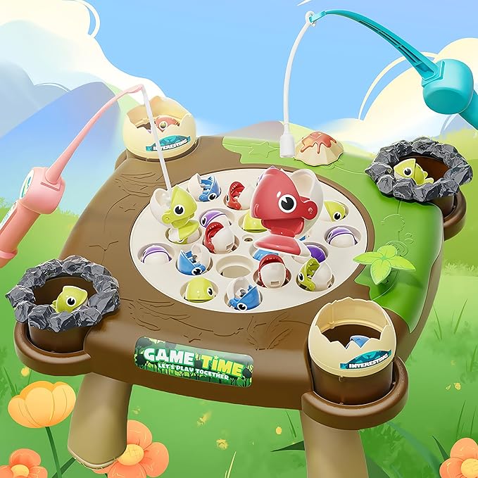Magnetic Fishing Game for Kids Toddlers 3-8 Years Old, 47-Piece Fishing Toy Set, Fun Fishing Board Game, for 3-8 Year Old Boys Girls