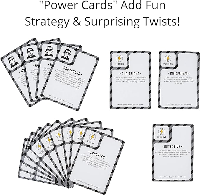 Better Me Famous Failures Card Game - Educational Game About Success and Resilience, Fun Family Activity for Game Night, Ideal for Teens