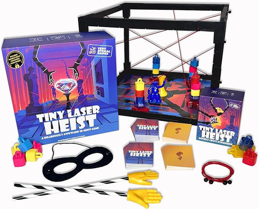Tiny Laser Heist - A Hilariously Awkward 3D Heist Game, Base + Expansion Pack, 3+ Players, Every Round is a Mini Escape Room