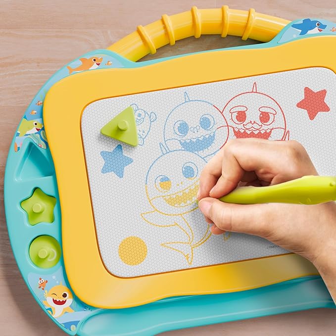 Lollipop Baby Shark Magnetic Drawing Board - Creative Fun for Kids - Easy Erasing, Mess-Free Drawing, Large Drawing Surface - Ideal for Imaginative Play - Perfect for Gift