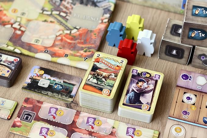 Great Western Trail El Paso Board Game - Fast-Paced Cattle Trade Strategy Game, Compact, Travel-Friendly for Kids & Adults, Ages 12+, 1-4 Players, 60-90 Min Playtime Made by Lookout Games