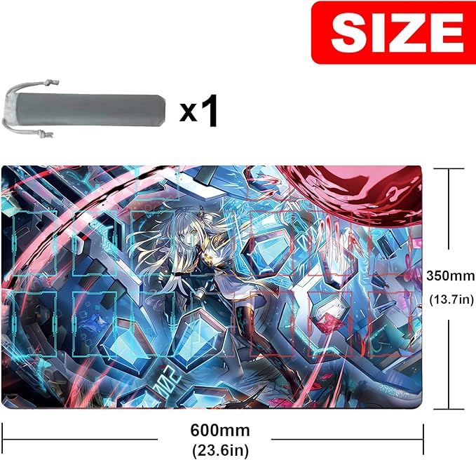 ygo playmat Gaming Competition Pad Mat Card Binder Deck 23.6x13.7in