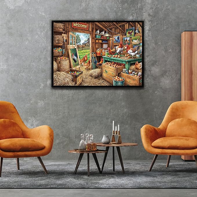 Chicken Coop Puzzles for Adults 1000 Piece, Jigsaw Puzzles for Adults, Adult Challenging Game Toys, Impossible Puzzle, Family Decoration Puzzle