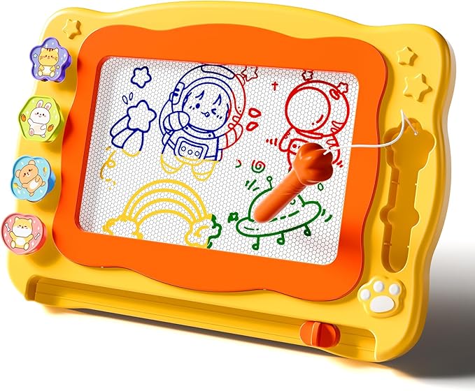 Large Magnetic Drawing Board Toddler Toys for 3 4 5 6 Year Old Kids Girls Boys, Doodle Board Montessori Preschool Educational Travel Toys Gifts for 3 4 5 6 Year Old Etch Sketch Erasable Writing Pad