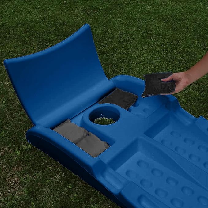 Driveway Games All Weather Corntoss Bean Bag Cornhole Yard Game Set for Indoor and Outdoor Use with 2 Target Boards and 8 Bean Bags