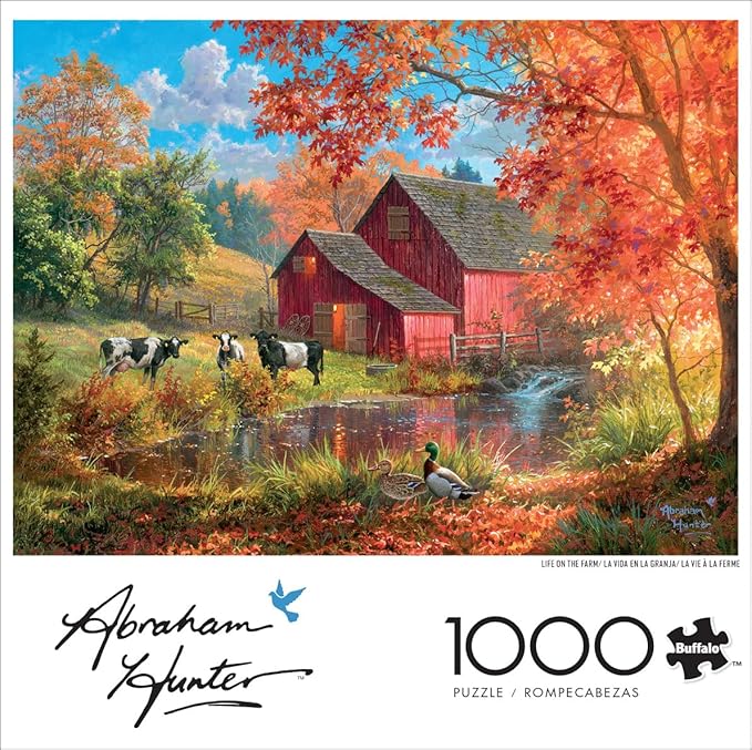 Buffalo Games - Abraham Hunter - Life on The Farm - 1000 Piece Jigsaw Puzzle for Adults - Challenging Puzzle Perfect for Game Nights - Finished Size is 26.25 x 19.75