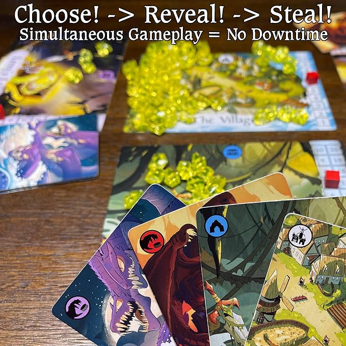 Pillage The Village! | Dragon Board Game for Adults & Teens | 2–6 Players | Chaotic Take-That | 20–30 Min Playtime | Fantasy Card Game | Great for Game Night & D&D Fans