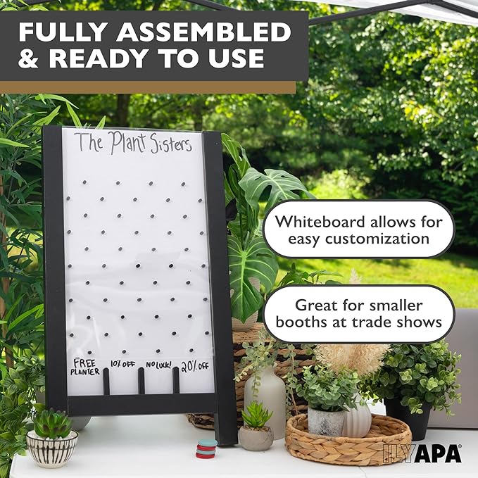 Ilyapa Board - Large Portable Prize Drop Game for Events and Trade Show - 14 x 24 Inch Single Sided - Wooden A-Frame Whiteboard Sign, Eraser
