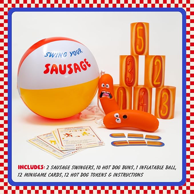 Lucky Egg Swing Your Sausage - Fun Family Party Games for Groups - Indoor Games for Adults and Kids - Party Games for Family Gatherings, Birthdays, and Christmas Party Games for Adults Game Night