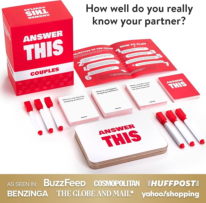 Answer This - Couples Games - How Well Do You Know Your Partner? - Relationship & Conversation Card Game for Date Night or a Party - Cool Anniversary & Valentine Gift Idea