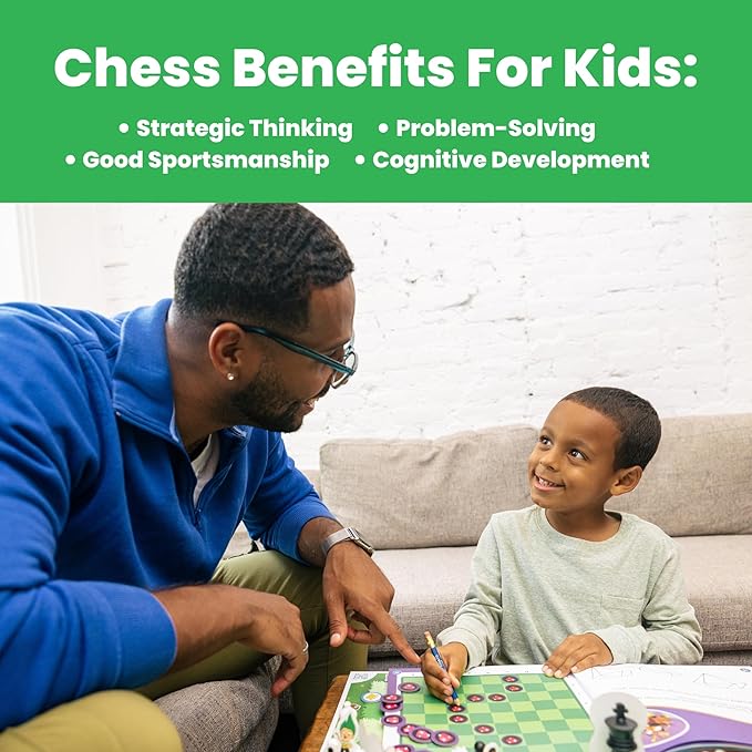 Kids Chess Set (Level 2 Strategy Expansion) Chess for Kids, Chess Game Toddlers, Learning Games for Kids, Boys & Girls Ages 3-103, No Stress Chess Game, Chess for Beginners