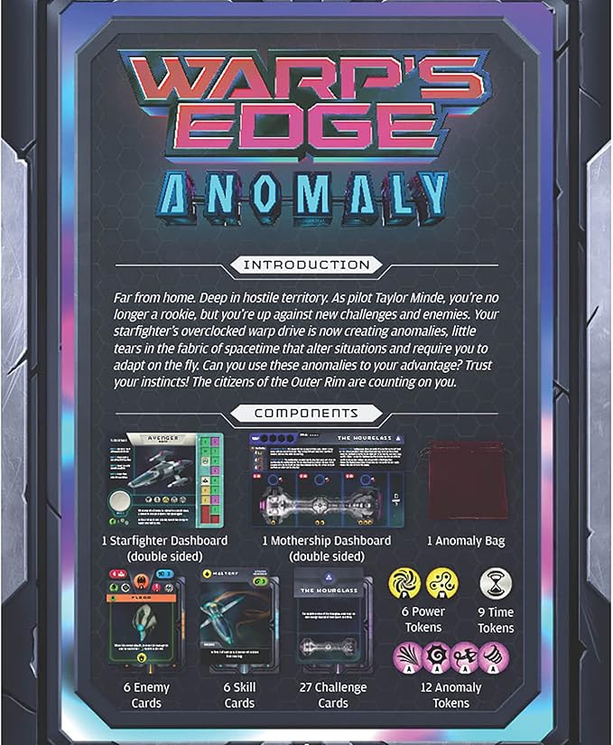 Renegade Game Studios Warp's Edge: Anomaly Expansion - Bag-Building Strategy Game, Ages 10+, 1 Player Solo Game, 30-45 Min