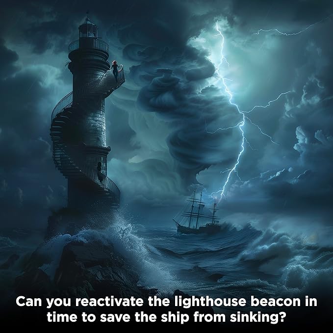 EXIT: The Deserted Lighthouse (With Jigsaw Puzzle) | Exit: The Game - A Kosmos Game | Family-Friendly, Jigsaw Puzzle-Based at-Home Escape Room Experience for 1 to 4 Players, Ages 12+