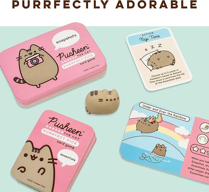 Ravensburger Pusheen Purrfect Pick Game - Fun Family Activity | Ideal for Cat Lovers and Pusheen Fans | Engaging Gameplay | Suitable for Ages 8 and Up | Pink Edition