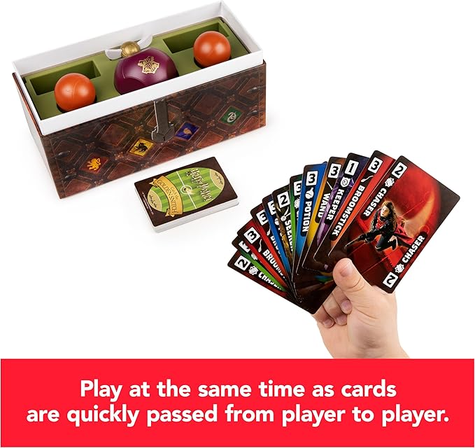 Harry Potter Catch The Golden Snitch, A Quidditch Board Game for Witches, Wizards and Muggles, Family Game Ages 8 & up