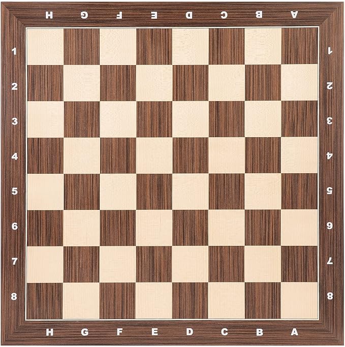 Woodronic 19" Professional Wood Chess Board, Tournament Chess Board with 2.0" Squares, Ideal Gift for Chess Players