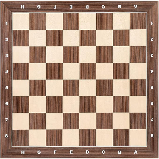 Woodronic 19" Professional Wood Chess Board, Tournament Chess Board with 2.0" Squares, Ideal Gift for Chess Players