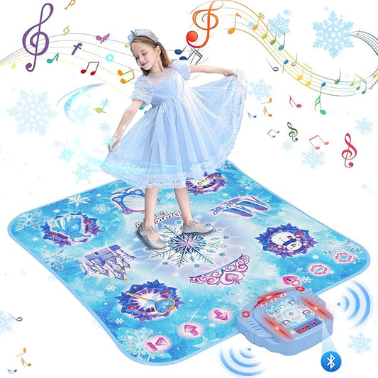 Dance Mat for 3-12 Year Old Girls, Electronic Dance Pad with 8 Button & Wireless Bluetooth, Music Dance Toy Birthday Xmas Gifts for Kids 3 4 5 6 7 8 9 10+ Year Old