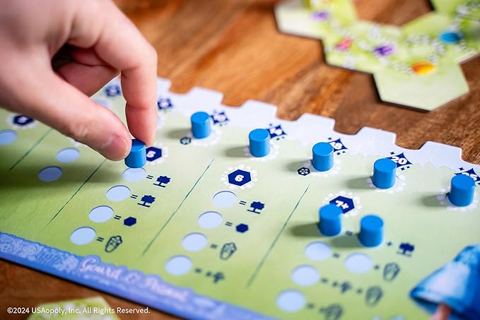 Gnome Hollow Board Game, Thematic Gnome and Garden Tile Laying & Worker Placement Strategy Game for All Ages, Beautiful Art and Game Design by Ammon Anderson, Ages 12+, 2-4 Players, 45+ Min Play Time